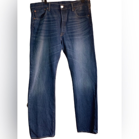 Levi’s 501 Button Fly Jeans 36 x 32 Blue Denim Pants Ca00342 WPL 423. EUC - Picture 1 of 7